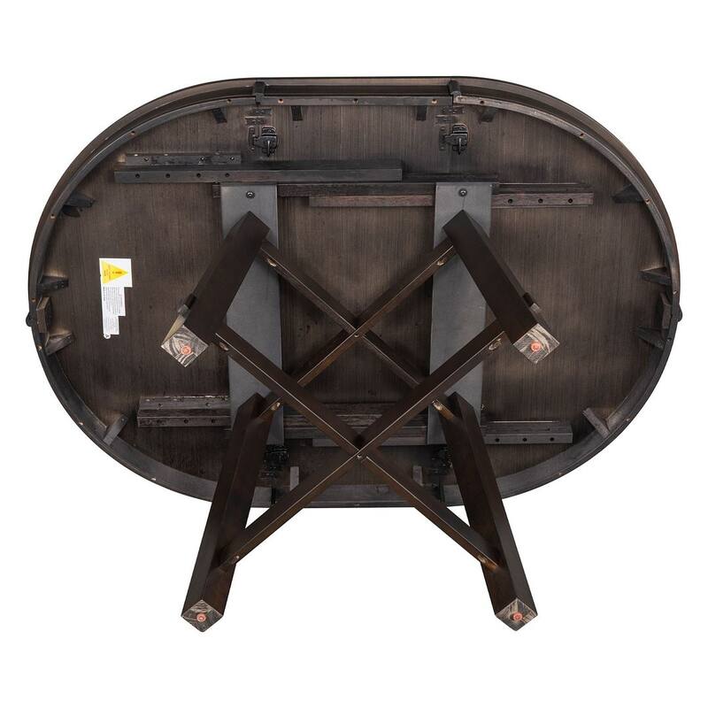 5 PCS Farmhouse Dining Table Set of 4 Chairs, Extendable