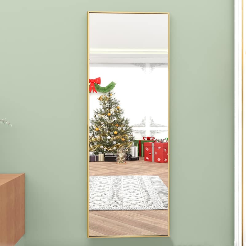 BEAUTYPEAK Full Length Wall Mirror 14 x 48 Hanging or Leaning