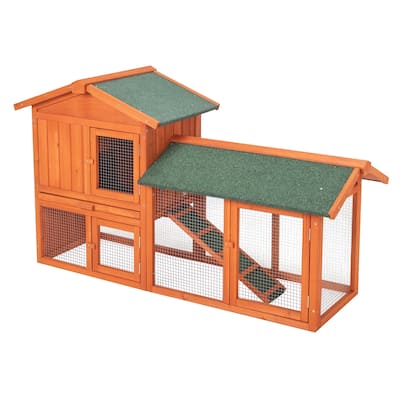 61" Fir Wood Outdoor Garden Cage with Lightweight Strong Wire Panels for Small Animal
