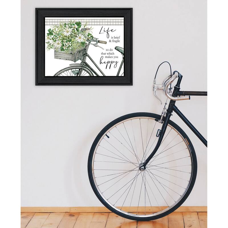 TrendyDecor4U Contemporary "DO THAT WHICH MAKES YOU HAPPY" Framed Print Wall Art