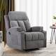 Massage Recliner Chair with Heat and Vibration Manual Sofa - Light Grey 