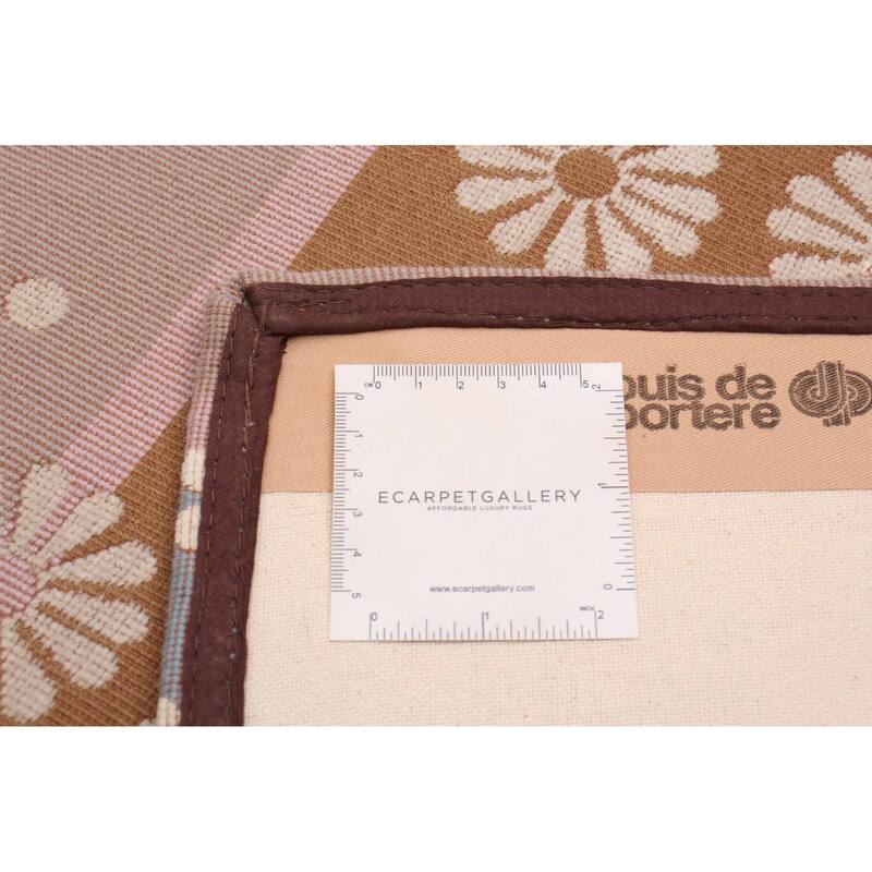 ECARPETGALLERY Machine Woven Lotus Mod Tan Cotton Rug - 4'4 x 6'8