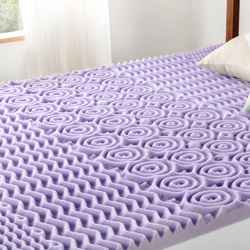 1.5 Inch 5-Zone Memory Foam Mattress Topper with Lavender Infusion