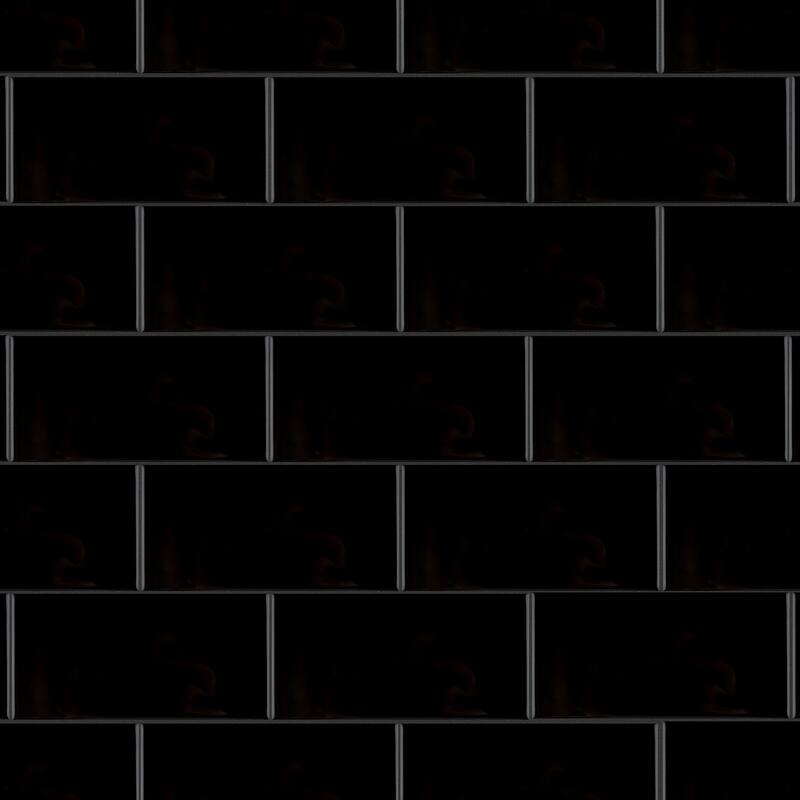 Merola Tile Park Slope Subway Black 3"x 6" Ceramic Wall Tile