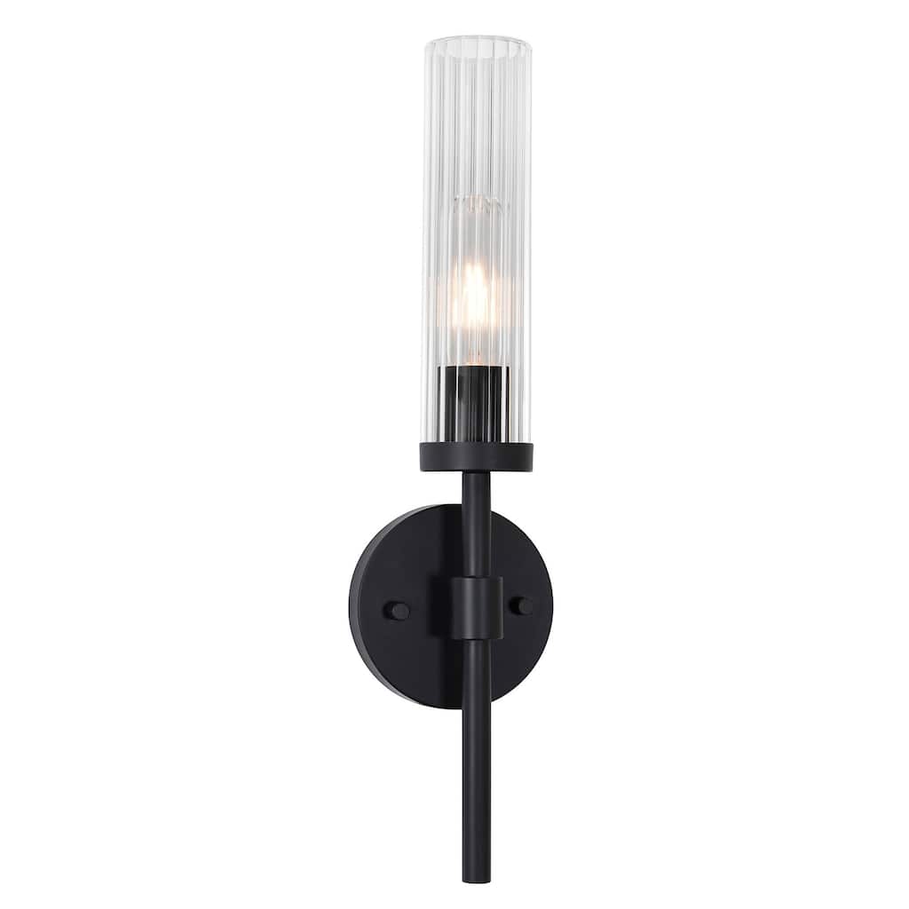 AFX HNTS0518MB Huntington 18" Tall Bathroom Sconce with Ribbed Glass
