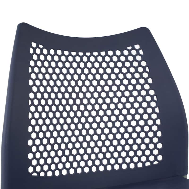 5 Pack Stackable Chair with Vented Back and Waterfall Seat - 17.75"W x 21.5"D x 32"H