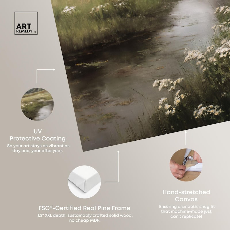 Quiet Waters Canvas by Art Remedy, Gallery Wrapped