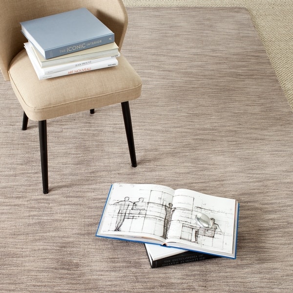 slide 2 of 15, Martha Stewart by SAFAVIEH Handmade Vibretha Wool Rug 5' x 8' - Plaza Taupe - Rectangle