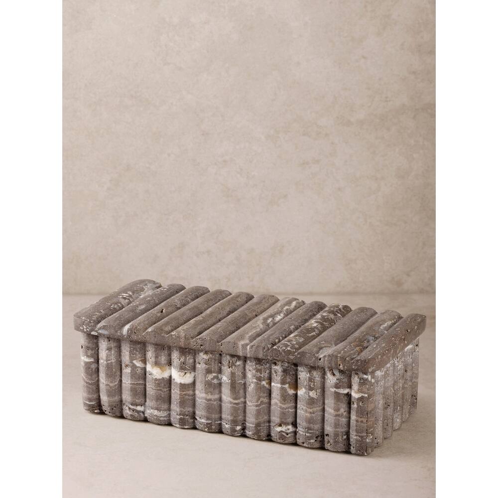 Cuba Travertine Decorative Box - Large