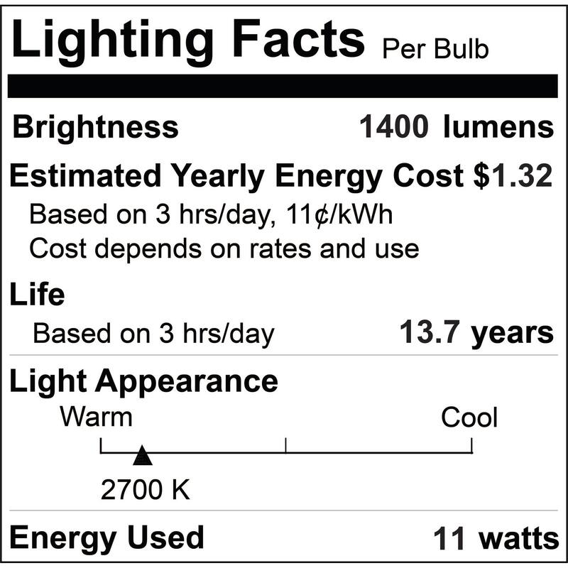 Bulbrite Pack of (2) 8.5 Watt Dimmable Medium (E26) LED Bulb