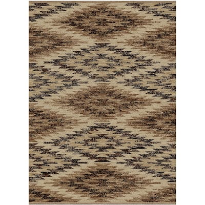 Lodge King Las Cruces Brown Area Rug