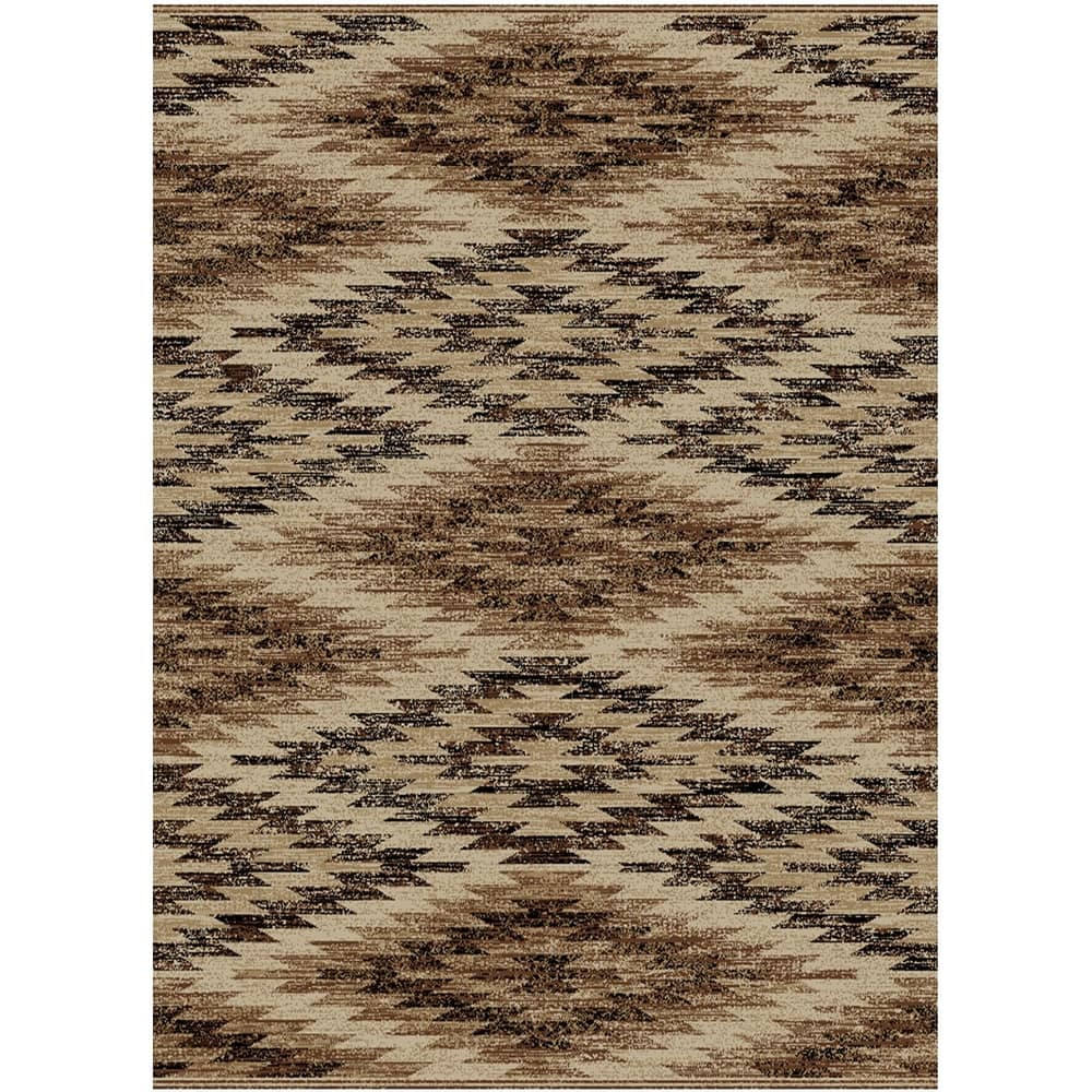 Lodge King Las Cruces Brown Area Rug