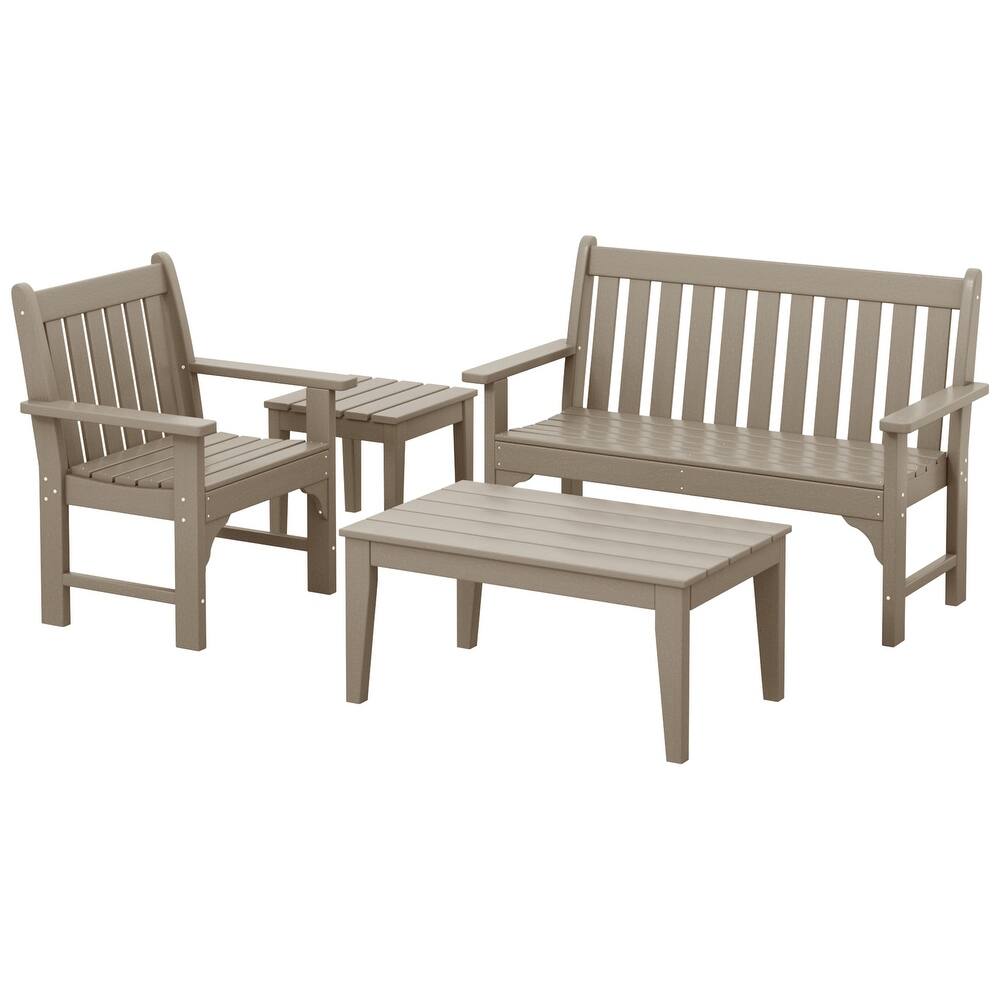 Laguna poly Garden Chair 4-Piece Porch Set