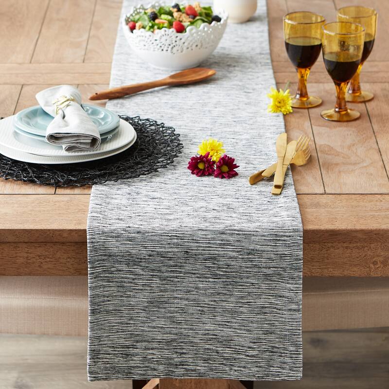 Tonal Recycled Cotton Slubby Rib Table Runner