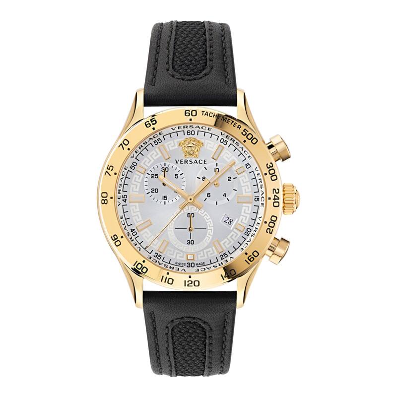 Versace Hellenyium Chrono Leather Watch