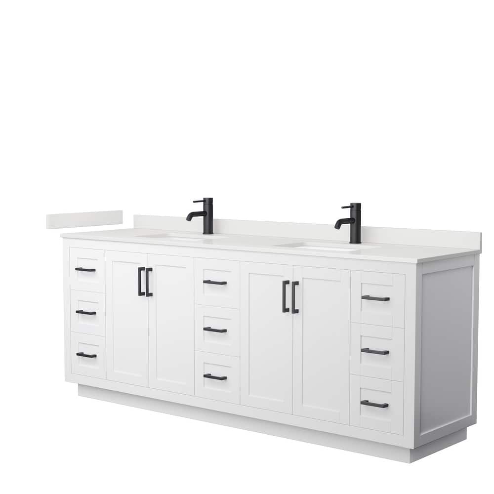 Miranda 84-inch Double Vanity, Quartz Top