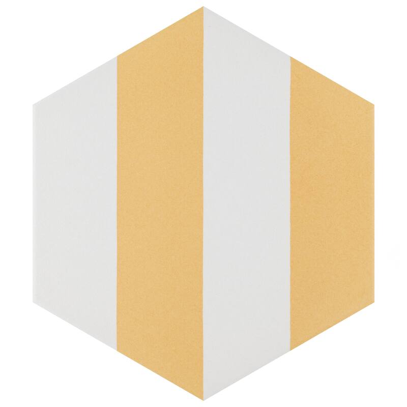 Merola Tile Porto Capri Hex Dandelion 8-5/8" x 9-7/8" Porcelain Floor and Wall Tile