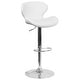 preview thumbnail 47 of 100, Contemporary Vinyl/Chrome Adjustable Curved Back Barstool - 19.25"W x 19"D x 33.75" - 42.25"H