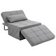 preview thumbnail 1 of 12, HOMCOM 4-in-1 Table/Sofa/Chair/Bed with 5-Level Adjustable Backrest, Footstool for Living Room or Bedroom