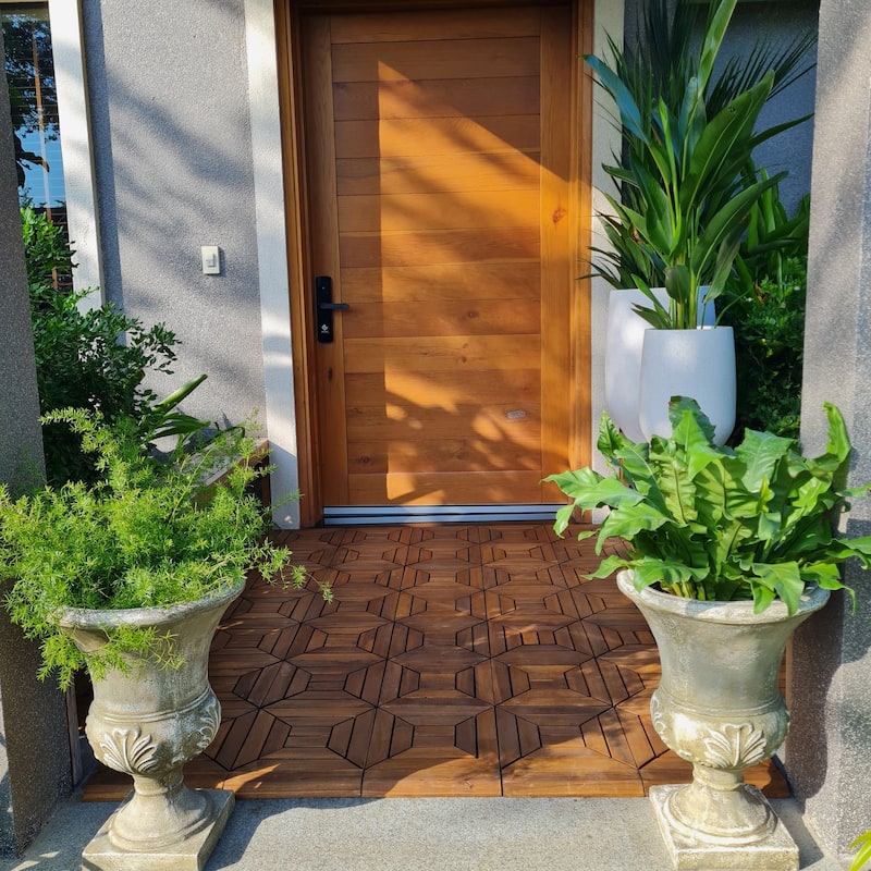 DreamPatio Fiberstone Urn Planter (21 inch H x 15 inch D) - 15"x15"xH21"