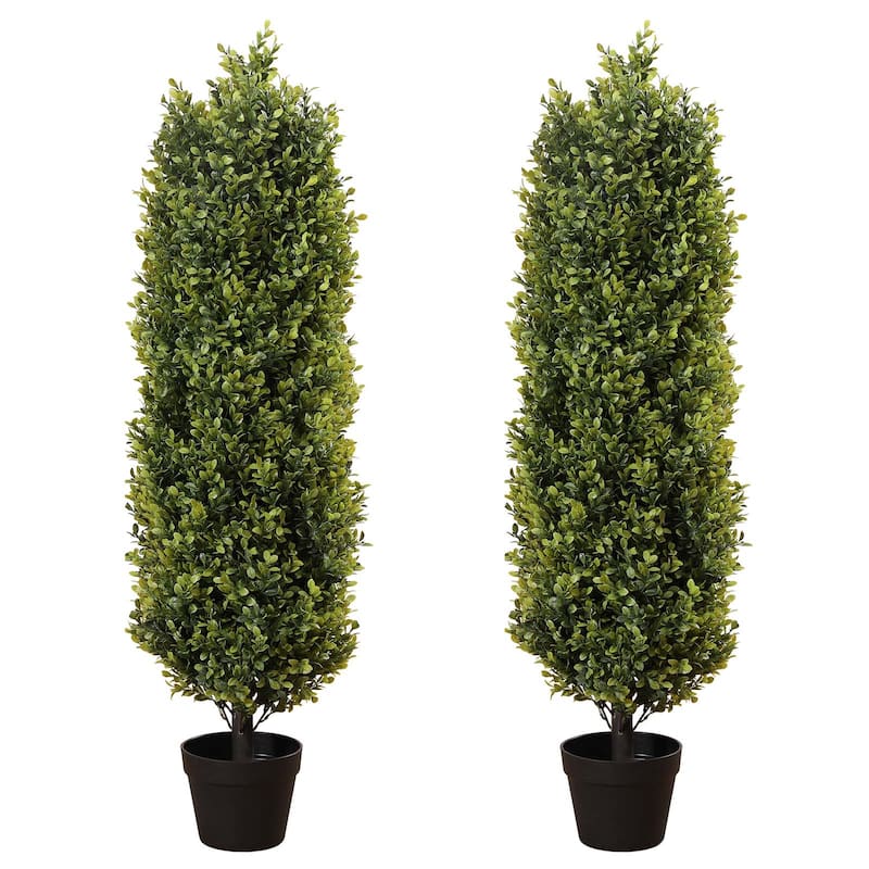 GDFStudio - Lysandra Evergreen Cypress Faux Plant Indoor-Outdoor Elegance（Set of 2）