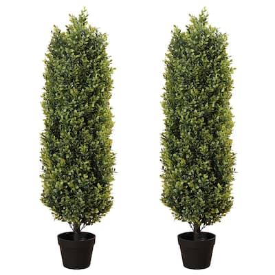 GDFStudio - Lysandra Evergreen Cypress Faux Plant Indoor-Outdoor Elegance（Set of 2）