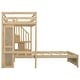 preview thumbnail 34 of 32, Twin Over Twin Loft Bed with Built-in Desk and Staircase, L-Shaped Wood Bunk Bed Frame with Storage Compartments and Shelves