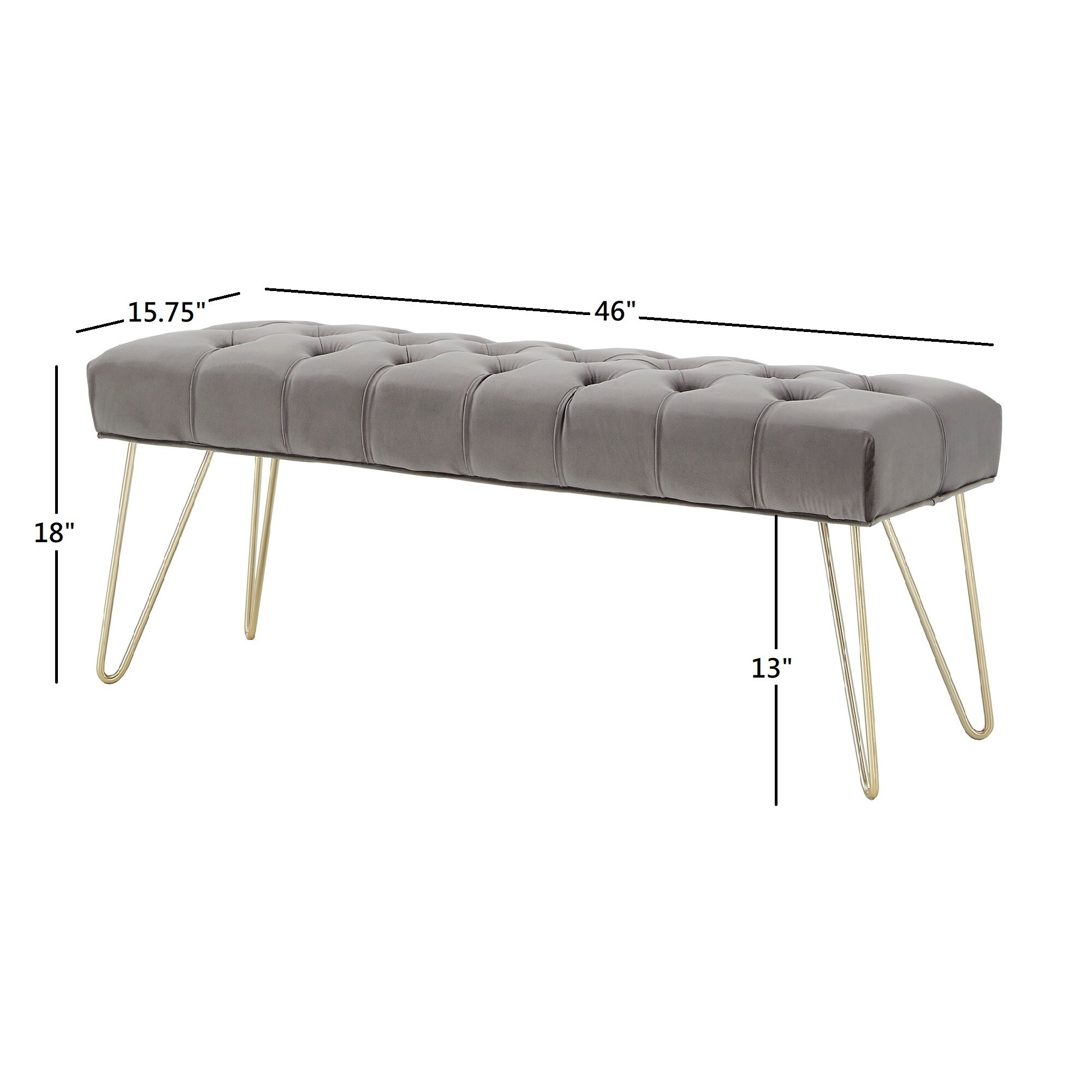 Klaus Velvet Tufted Bench By Inspire Q Bold On Sale Overstock 28987230