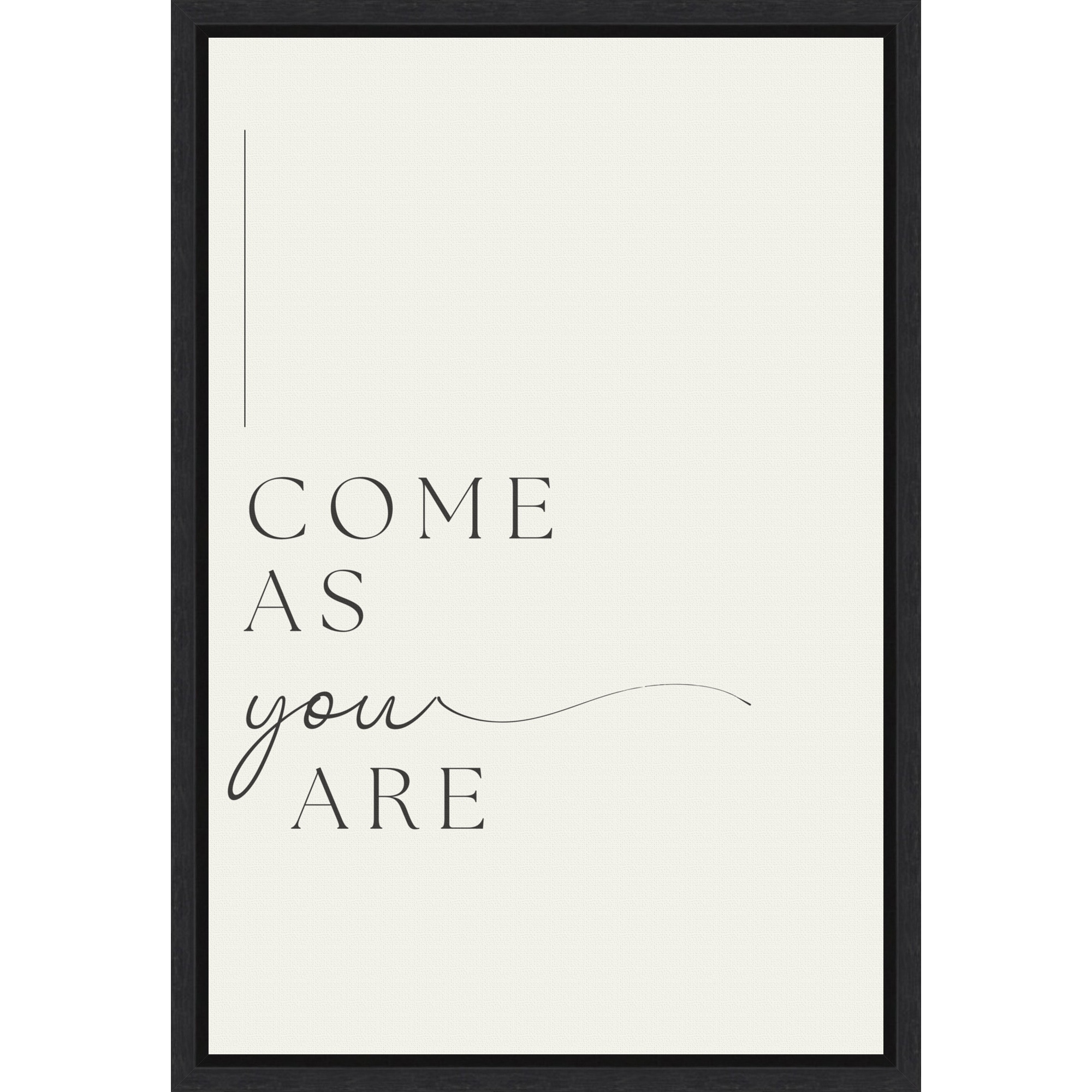 Come As You Are Scripture by ART of living Framed Canvas Wall Art Print