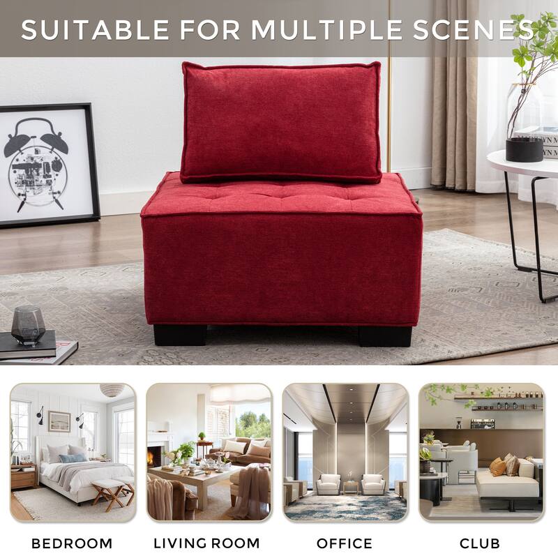 Modern Upholstered Living Room Chairs Set of 2