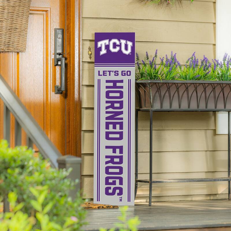 47" Double Sided Seasonal Porch Leaner, Texas Christian University - 47" x 11.25"