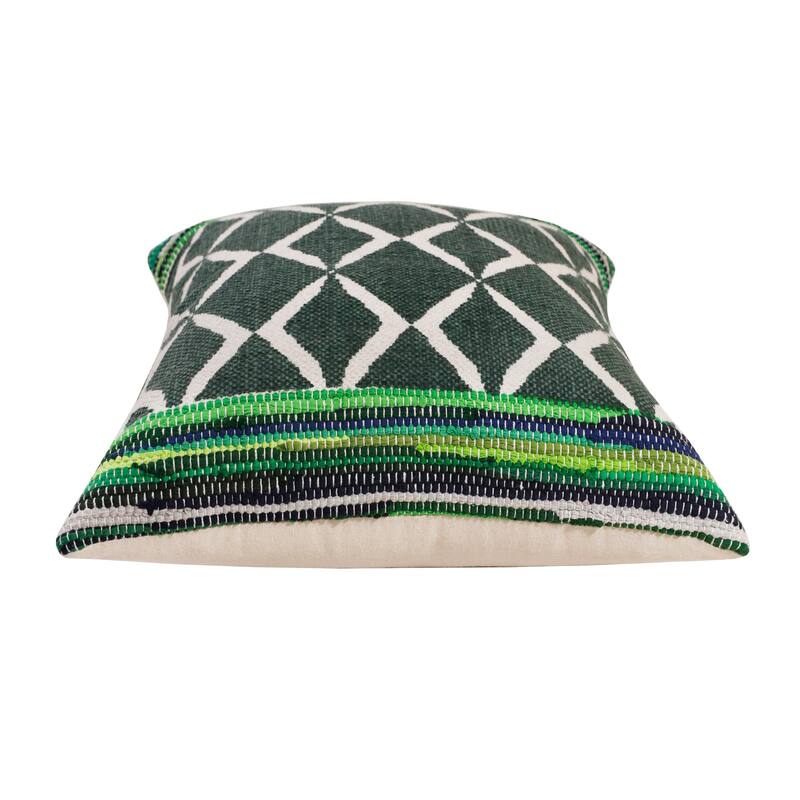 Sevita Boho Diamond Chindi Throw Pillow
