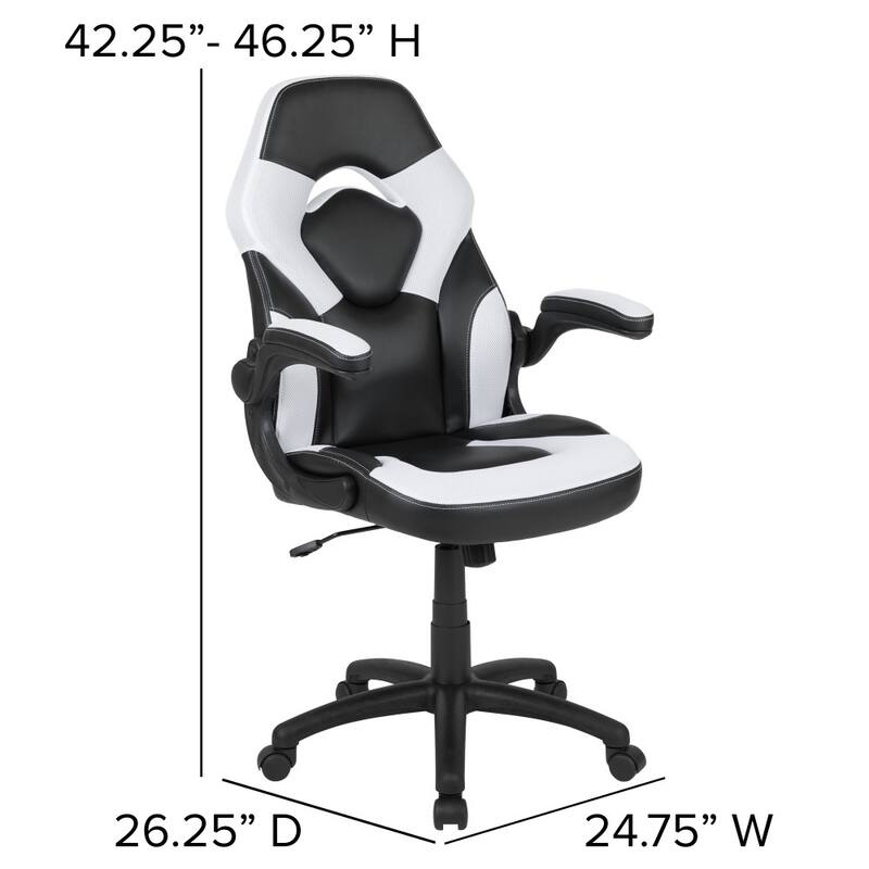 High Back Racing Style Ergonomic Gaming Chair with Flip-Up Arms
