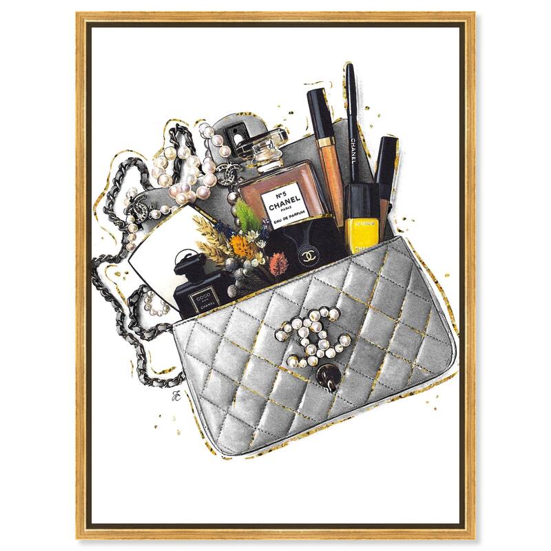 Grey Treasure Bag Canvas by Art Remedy - Gold - 16" x 24"