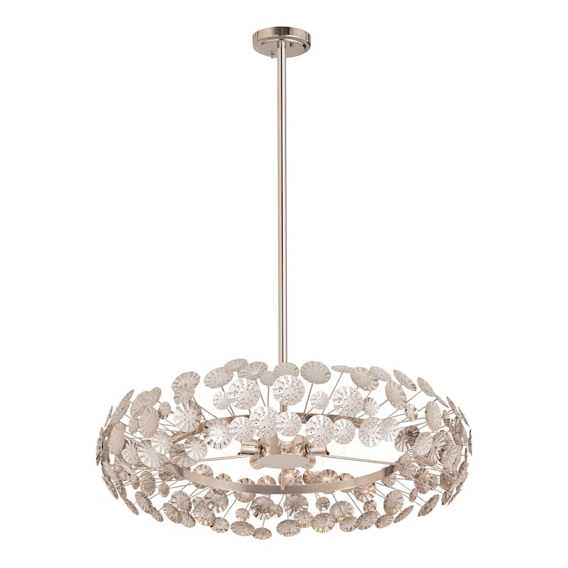 Camora 26-inch Wide 3-Light Chandelier in Nickel - 37in W x 37in D x 7in H