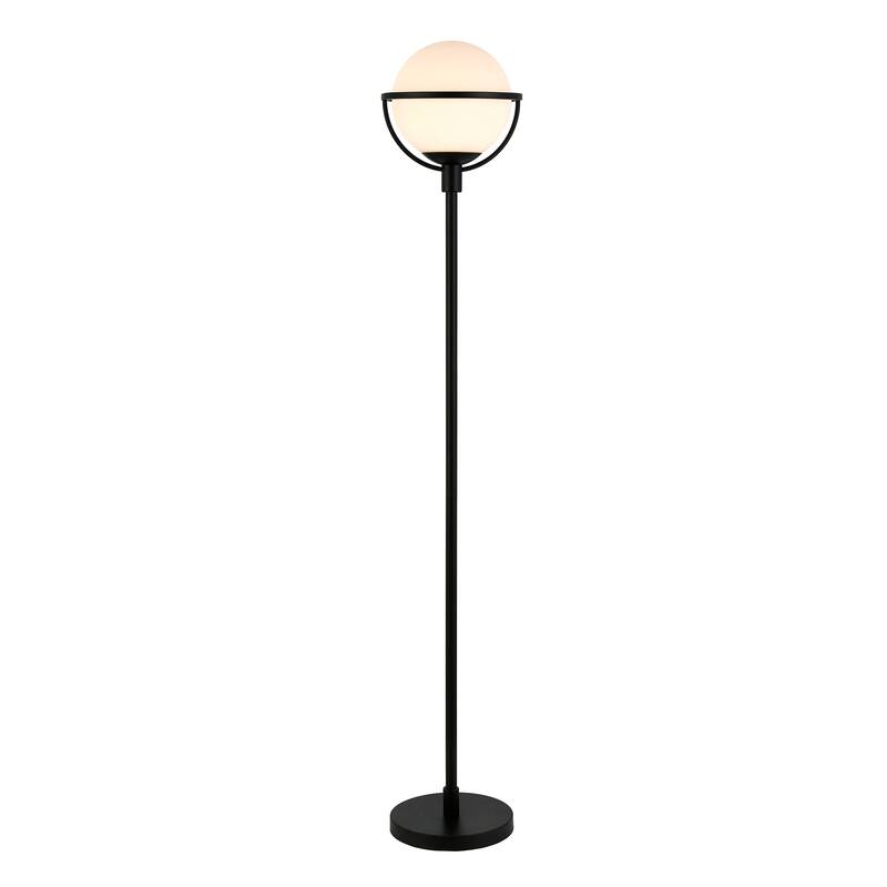 Cieonna Blackened Bronze Globe & Stem Floor Lamp
