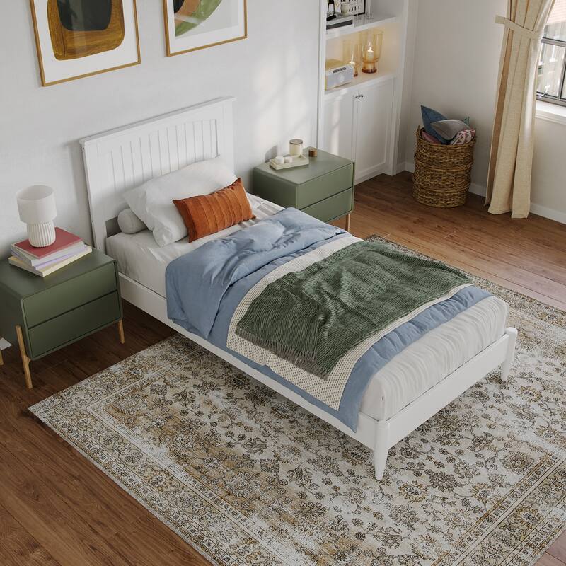 Naples Solid Wood Low Profile Platform Bed