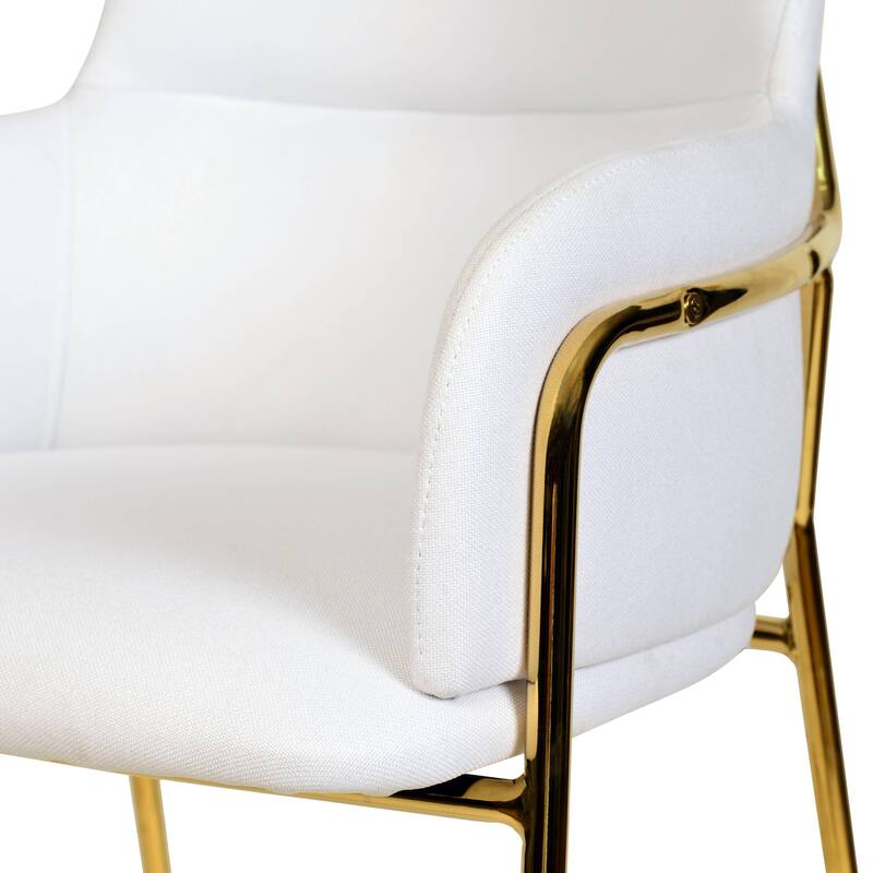 LeisureMod 40" Low-Back Velvet Upholstered Bar Stool with Gold Stainless-Steel Frame for Home Living Room Kitchen & Bar