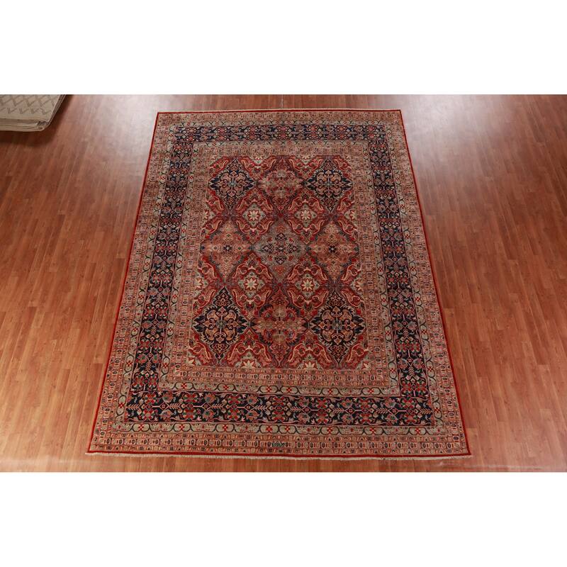 Vegetable Dye Ziegler Rug Handmade Traditional Wool Carpet - 9'0"x 12'2"