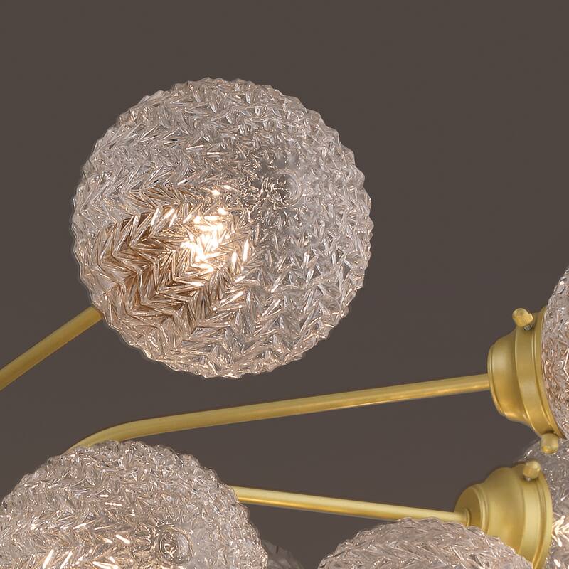 Mid-century Modern Gold 16-light Dimmable Sputnik Chandelier with UL Certified - N/A