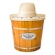 Nostalgia WICM4L 4-Quart Electric Wood Bucket Ice Cream Maker - Bed ...