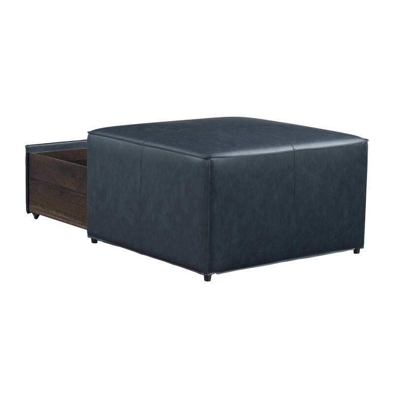 Studio Living Hanson Storage Ottoman in Faux Leather
