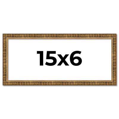 15x6 Frame Gold Kingsley Distressed Solid Wood Picture Frame Width