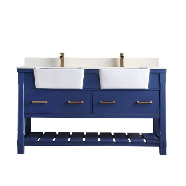Altair Design Georgia 36 In Bathroom Vanity Set Jewelry Blue Composite Stone Top Farmhouse Basin Overstock 32736078