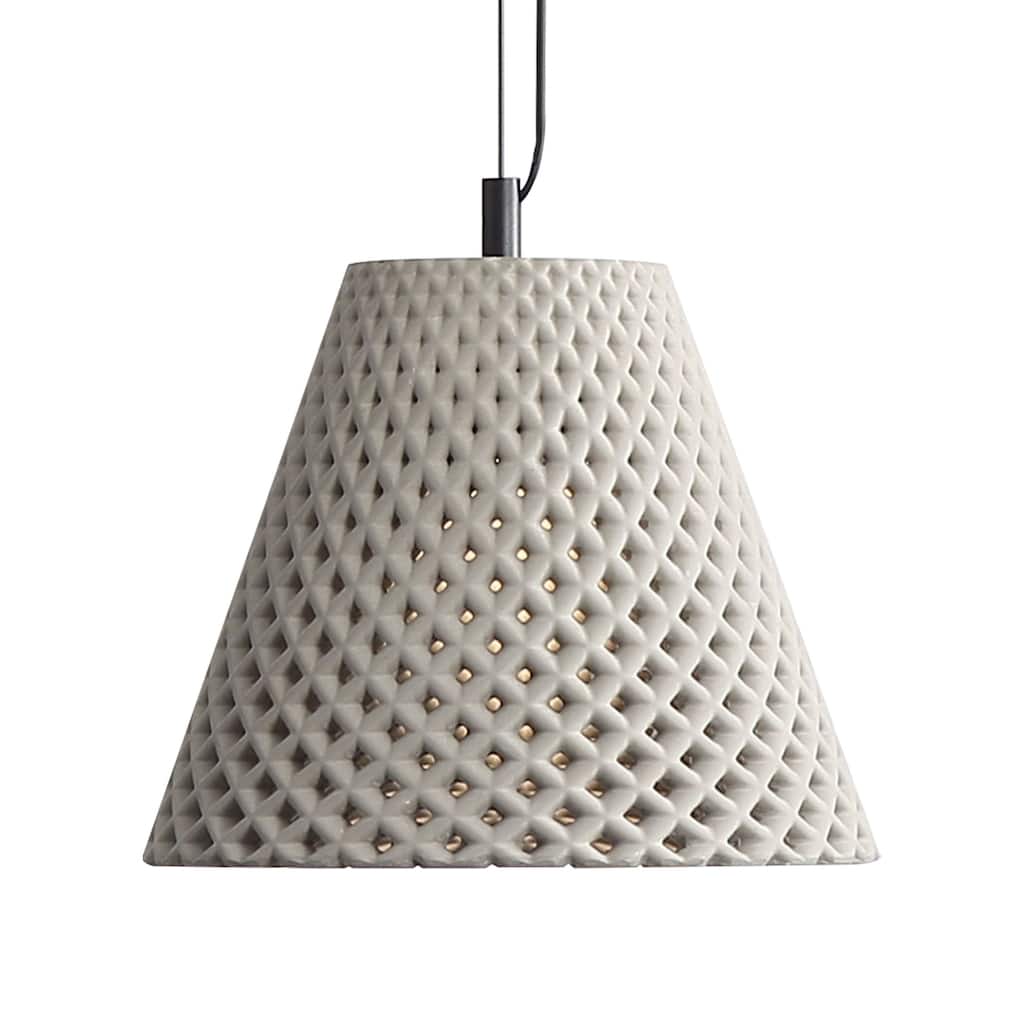 Golden Lighting Clarus 10in Integrated LED Pendant in Grey Cement - Gold