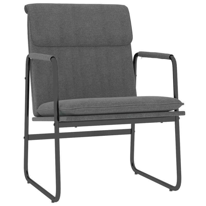 vidaXL Lounge Chair Dark Gray 21.7"x25.2"x31.5" Fabric - 21.7" x 25.2" x 31.5"