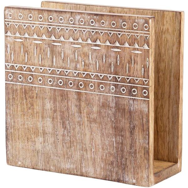 Shop Modern Farmhouse Wood Napkin Holder Freestanding Tissue