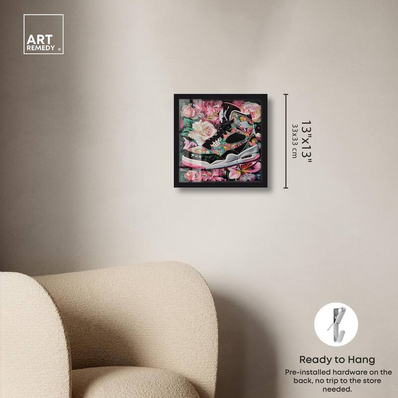 Hidden in Floral Bloom Sneaker Shadowbox by Art Remedy