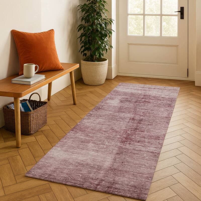 Premium Washable Super Soft Solid Ombre Mayfield Rug - Blush - 2'3" x 7'6"