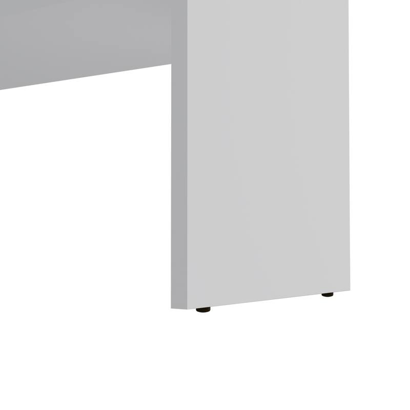 Vail Console table in Melamine with Open Storage, White